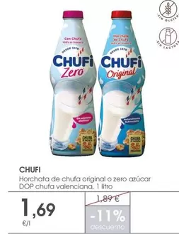 Chufi - Horchata De Chufa Original O Zero Azucar Dop Chufa Valencia