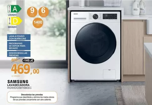 Samsung - Lavasecadora WD90DG5B15BEEC 