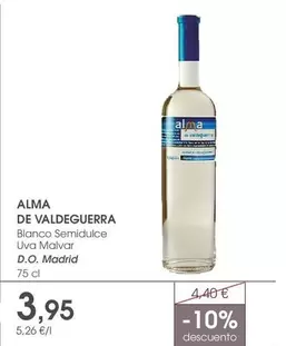 Alma - Blanco Semidulce Uva Malvar D.o. Madrid