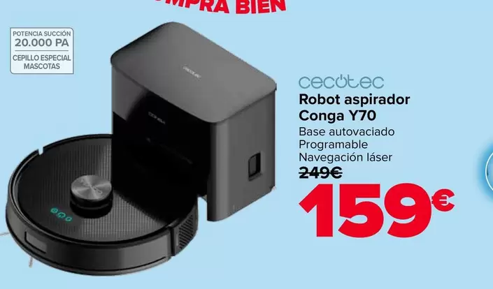 Cecotec - Robot Aspirador Conga Y70