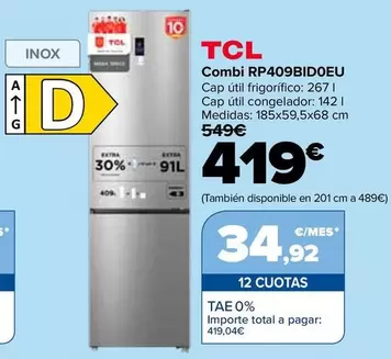 TCL - Combi RP409BID0EU