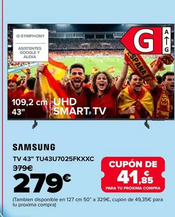 Samsung - Tv 43" TU43U7025FKXXC