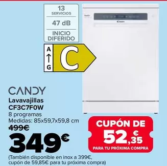 Candy - Lavavajillas CF3C7F0W