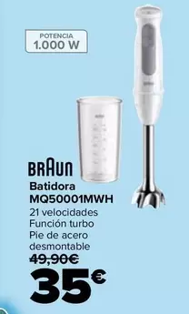 Braun - Batidora MQ50001MWH