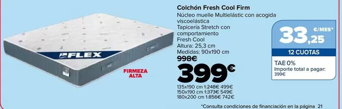 Flex - Colchón Fresh Cool Firm