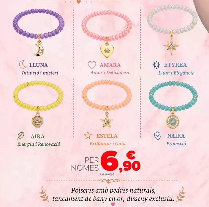 Pulseras En Piedras Naturales, Cierre Bano En Oro, Diseno Excluivo