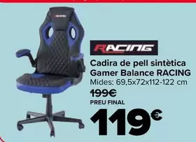Racing - Silla Polipiel Gamer Balance Racing