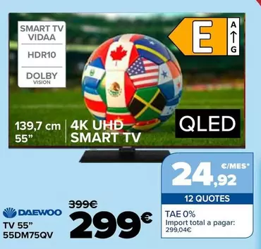 Daewoo - Tv 55'' 55DM75QV