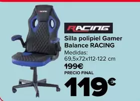Racing - Silla Polipiel Gamer Balance Racing