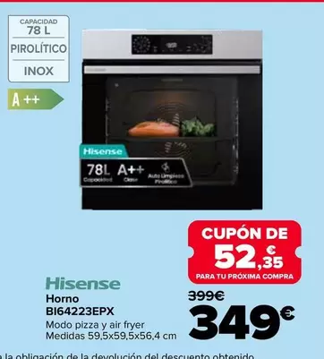 Hisense - Horno BI64223EPX