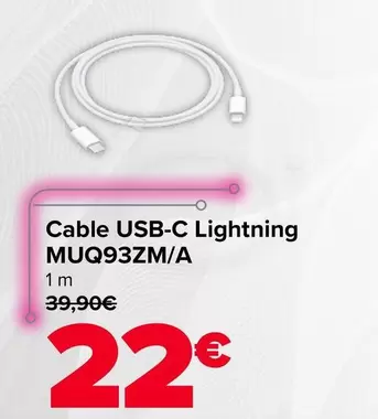 Cable USB-C Lightning MUQ93ZMA