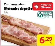 Contramuslos Fileteados 4-6 Uds. De Pollo Auchan