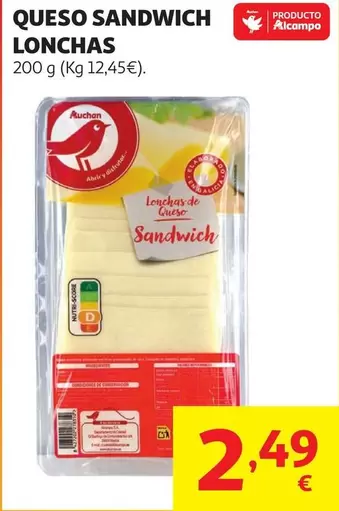 Auchan - Queso Sandwich