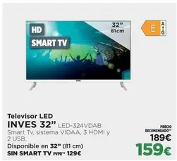 Inves - Televisor Led 32" Led-324Vdab