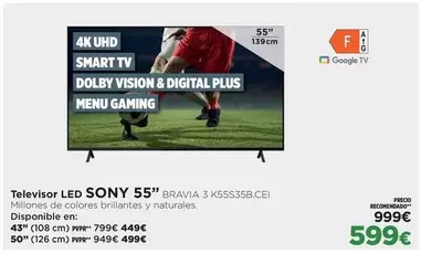 Sony - Televisor Led 55"