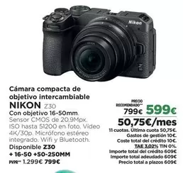 Nikon - Cámara Compacta De Objetivo Intercambiable