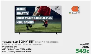 Sony - Televisor Led 55"