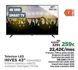 Inves - Televisor Led 43"