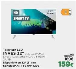 Inves - Televisor Led 32" Led-324Vdab