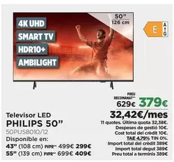 Philips - Televisor Led 50" 50pus810/12