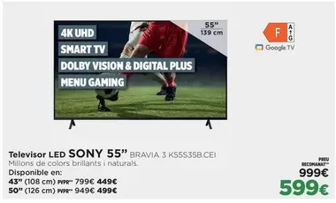 Sony - Televisor Led 55"