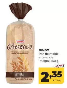 Bimbo - Pan De Molde Artesencia Integral