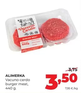 Alimerka - Vacuno-cerdo Burger Meat