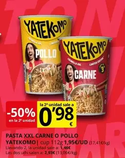 Yatekomo - Pasta Xxl Carne O Pollo