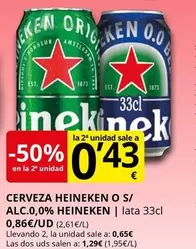 Heineken - Cerveza O S/ Alc.o.o,o