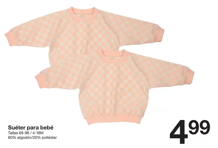 Zeeman - Suéter Para Bebé 80% Algodón/20% Poliéster