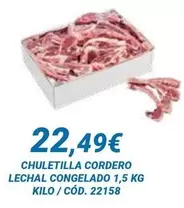 Chuletilla Cordero Lechal Congelado