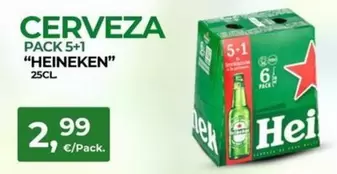 Heineken - Cerveza Pack 5+1