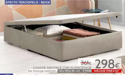 Canapé Abatible Con Almacenaje