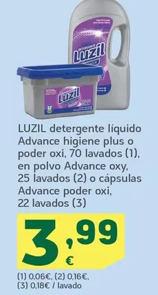 Luzil - Detergente Líquido Advance Higiene Plus O Poder Oxi