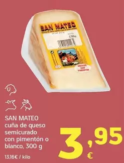 san mateo - Cuna De Queso Semicurado Con Pimenton O Blanco