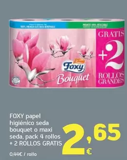 Foxy - Papel Higienico Seda Bouquet O Maxi Seda