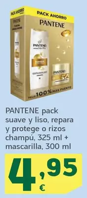 Pantene - Pack Suave Y Liso, Repara Y Protege O Rizos Champu