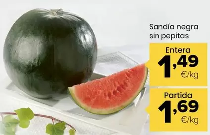 Sandía Negra Sin Pepitas