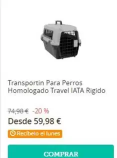 Transportin Para Perros Homologado Travel