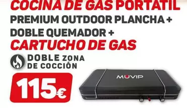 Muvip - Cocina De Gas Portatil + Cartucho De Gas