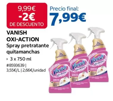 Vanish - Oxi-action Spray Pretratante Quitamanchas