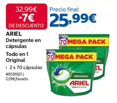 Ariel - Detergente En Capsulas Todo En 1 Original