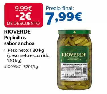 Rioverde - Pepinillos Sabor Anchoa