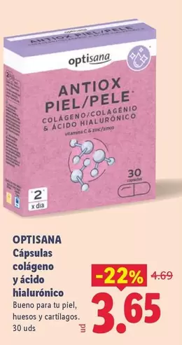 Optisana - Capsulas Colageno Y Acido Hialuronico