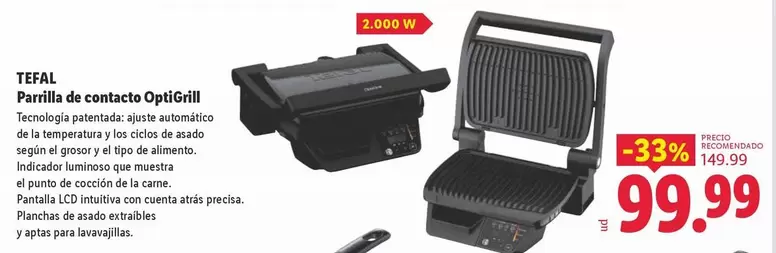 Tefal - Parrilla De Contacto OptiGrill