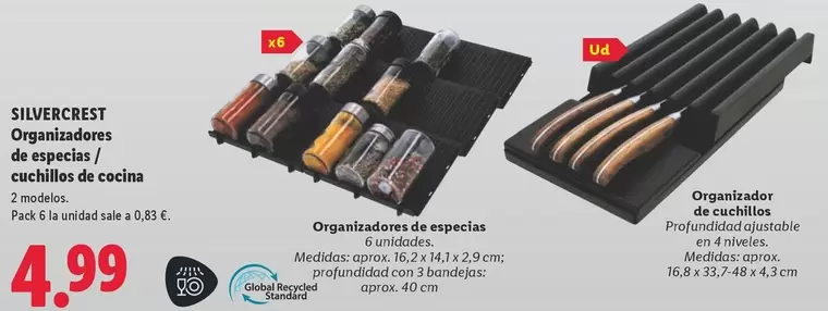 SilverCrest - Organizadores De Especias/ Cuchillos De Cocina
