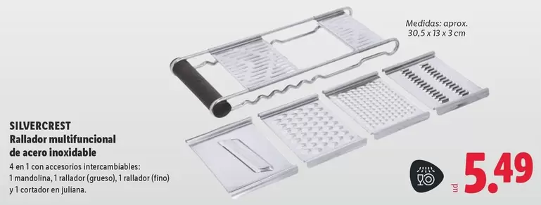 SilverCrest - Rallader Multifuncional De Acero Inoxidable