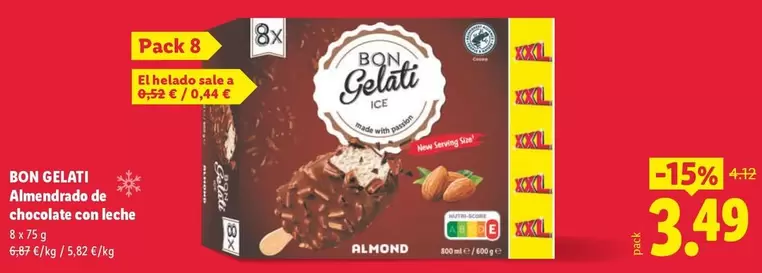 Bon Gelati - Almendrado De Chocolate Con Leche