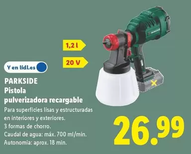 Parkside - Pistola Pulverizadora Recargable