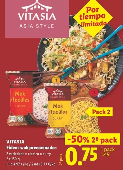 Vitasia - Fideos Wok Precocinados